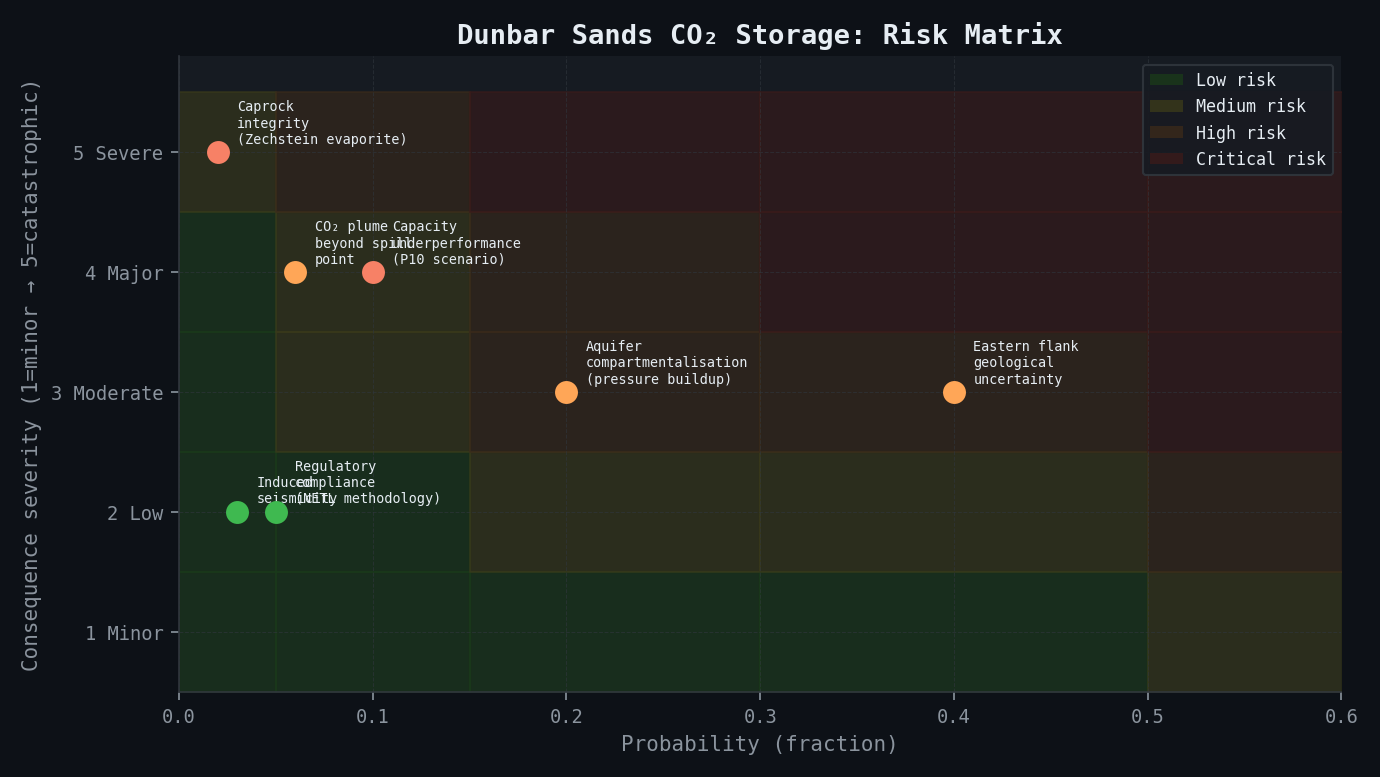 Dunbar Sands: Risk Matrix — Probability vs Consequence for Key Storage Risks